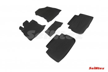 Резиновые коврики в салон с высоким бортом SeiNtex Subaru Forester  SK/S14 (2018-2021) дорестайлинг