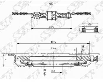9 199 р. Комплект сцепления SAT (EJ254/EJ20#/EJ18S не турбо)  Subaru Forester ( SF,  SG,  SH) - Legacy ( BD/B11,  BM/B14,  BM,B14)  с доставкой в г. Керчь. Увеличить фотографию 2