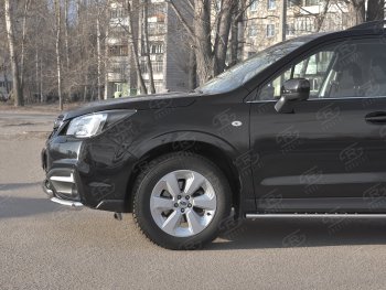 24 599 р. Защита переднего бампера SLITKOFF d63 секции-d42 дуга Subaru Forester SJ рестайлинг (2016-2019)  с доставкой в г. Керчь. Увеличить фотографию 4