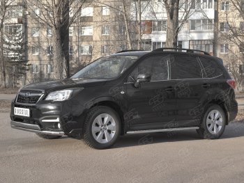 18 549 р. Защита переднего бампера (2 трубы Ø63 и 75х42 мм, нержавейка) Russtal Subaru Forester SJ рестайлинг (2016-2019)  с доставкой в г. Керчь. Увеличить фотографию 4