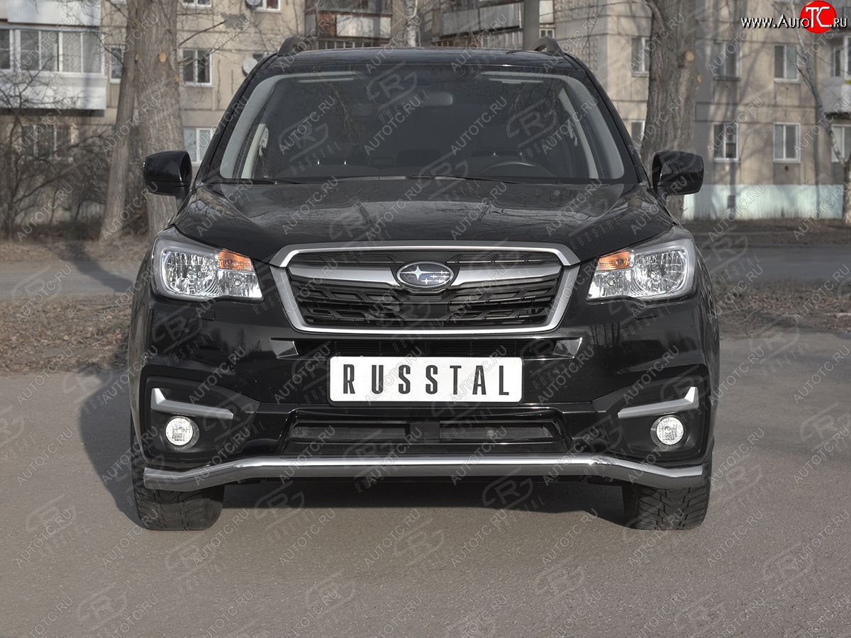18 849 р. Защита переднего бампера SLITKOFF d63 волна Subaru Forester SJ рестайлинг (2016-2019)  с доставкой в г. Керчь