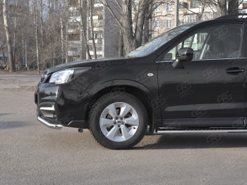 18 849 р. Защита переднего бампера SLITKOFF d63 волна Subaru Forester SJ рестайлинг (2016-2019)  с доставкой в г. Керчь. Увеличить фотографию 3