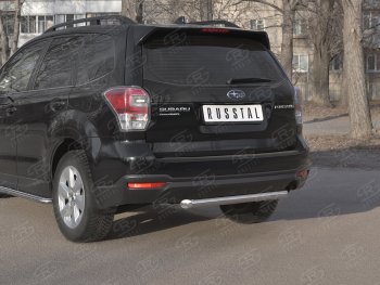 17 349 р. Защита заднего бампера (Ø63, нержавейка) SLITKOFF Subaru Forester SJ рестайлинг (2016-2019)  с доставкой в г. Керчь. Увеличить фотографию 2