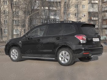 11 599 р. Защита заднего бампера (Ø75х42 мм, нержавейка) Russtal Subaru Forester SJ рестайлинг (2016-2019)  с доставкой в г. Керчь. Увеличить фотографию 4