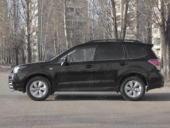 22 999 р. Пороги SLITKOFF d42 с листом  Subaru Forester  SJ (2016-2019) рестайлинг (лист алюминий, труба сталь)  с доставкой в г. Керчь. Увеличить фотографию 3