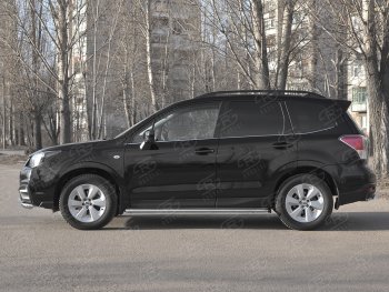 35 549 р. Пороги SLITKOFF d42 с листом  Subaru Forester  SJ (2016-2019) рестайлинг (лист нержавейка, труба нержавейка)  с доставкой в г. Керчь. Увеличить фотографию 3