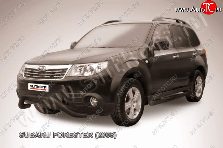 17 949 р. Кенгурятник d76 мини  Subaru Forester  SH (2008-2013) (Цвет: серебристый)  с доставкой в г. Керчь