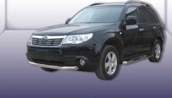 Одинарная защита переднего бампера диаметром 76 мм Slitkoff Subaru Forester  SH (2008-2013)