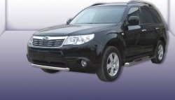 Защита переднего бампера из короткой трубы диаметром 57 мм Slitkoff Subaru Forester  SH (2008-2013)