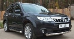 15 999 р. Одинарная защита переднего бампера диаметром 76 мм SLITKOFF  Subaru Forester  SH (2008-2013)  с доставкой в г. Керчь. Увеличить фотографию 2