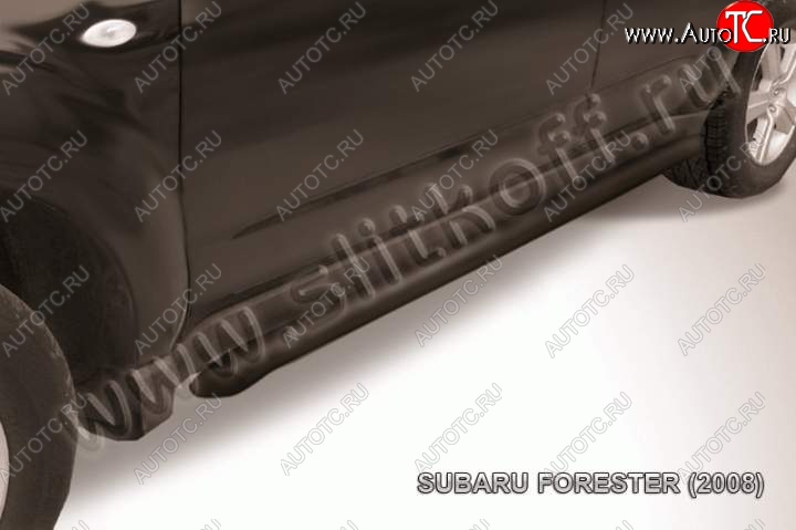 9 899 р. Защита порогов Slitkoff  Subaru Forester  SH (2008-2013) (Цвет: серебристый)  с доставкой в г. Керчь