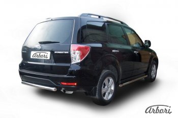 8 999 р. Защита заднего бампера Arbori Subaru Forester SH (2008-2013)  с доставкой в г. Керчь. Увеличить фотографию 2