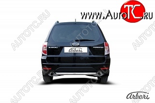 8 999 р. Защита заднего бампера Arbori Subaru Forester SH (2008-2013)  с доставкой в г. Керчь