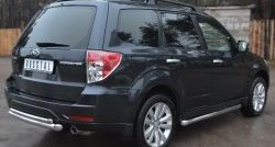 17 649 р. Защита заднего бампера (Ø63 и 42 мм, нержавейка) SLITKOFF Subaru Forester SH (2008-2013)  с доставкой в г. Керчь. Увеличить фотографию 4