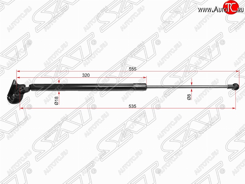 1 099 р. Правый газовый упор крышки багажника SAT  Subaru Impreza  GH (2007-2012) хэтчбэк  с доставкой в г. Керчь