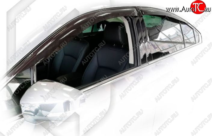 1 999 р. Дефлектора окон CA-Plastic Subaru Legacy BN/B15 рестайлинг седан (2017-2025) (Classic полупрозрачный, Без хром.молдинга)  с доставкой в г. Керчь