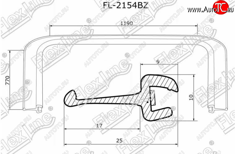 3 199 р. Молдинг лобового стекла FlexLine  Subaru Legacy  BH/BE12 - Outback  BH/BE12  с доставкой в г. Керчь