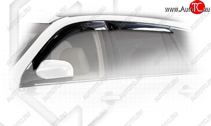 2 079 р. Дефлектора окон CA-Plastic Subaru Outback BR/B14 дорестайлинг универсал (2009-2013) (Classic полупрозрачный, Без хром.молдинга)  с доставкой в г. Керчь