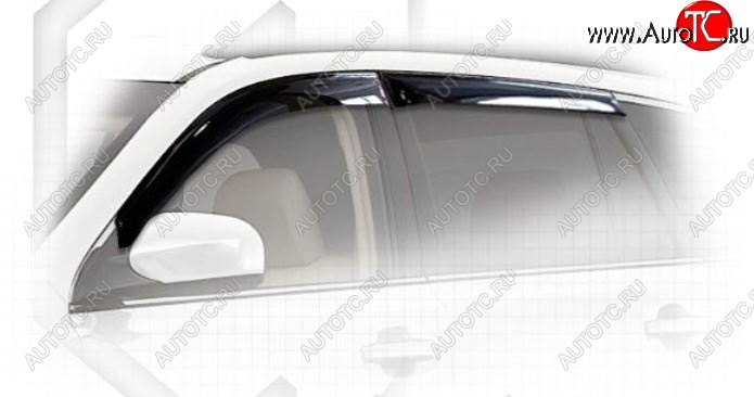 2 079 р. Дефлектора окон (USA) CA-Plastic  Subaru Outback ( BR/B14,  BR,) (2009-2015) дорестайлинг универсал, B14)  рестайлинг универсал (Classic полупрозрачный, Без хром.молдинга)  с доставкой в г. Керчь