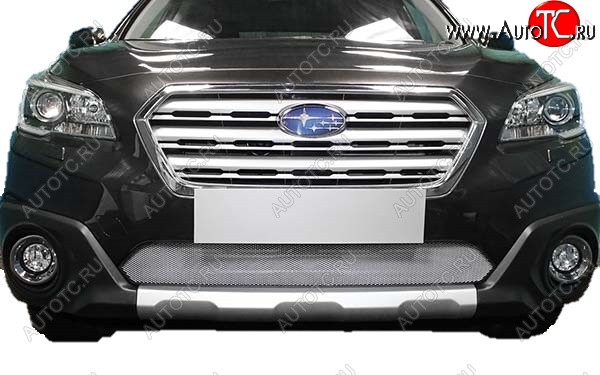 1 469 р. Защитная сетка радиатора Russtal Subaru Outback BS/B15 дорестайлинг универсал (2014-2018) (Чёрная)  с доставкой в г. Керчь