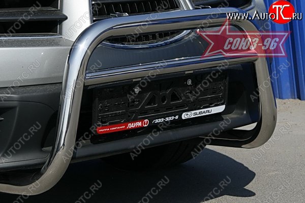 11 339 р. Защита переднего бампера Souz-96 (d60) Subaru Tribeca (2008-2014)  с доставкой в г. Керчь