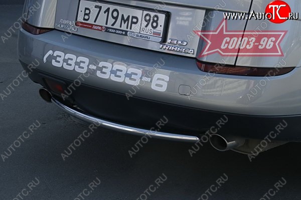 9 917 р. Защита заднего бампера Souz-96 (d42) Subaru Tribeca (2008-2014)  с доставкой в г. Керчь
