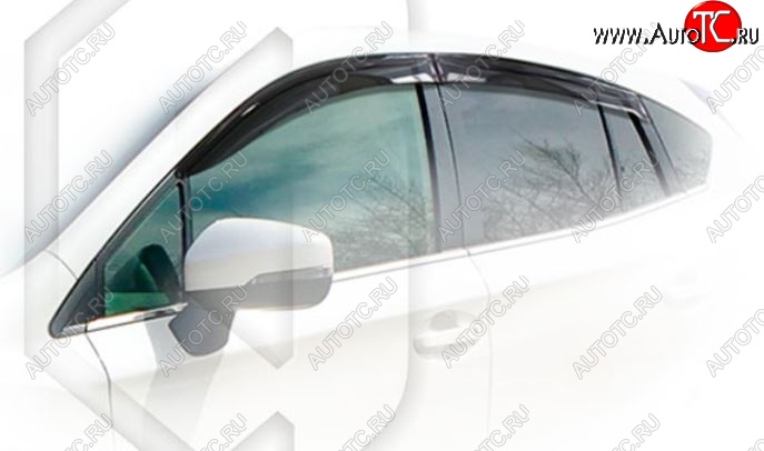 2 199 р. Дефлектора окон CA-Plastic Subaru XV GT/G24 дорестайлинг (2017-2021) (Classic полупрозрачный, Без хром.молдинга)  с доставкой в г. Керчь