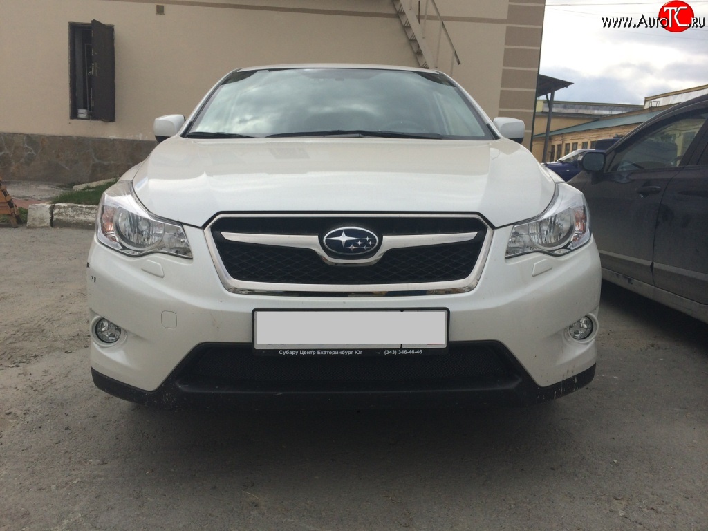 1 469 р. Сетка на бампер Russtal (черная) Subaru XV GP/G33 дорестайлинг (2012-2016)  с доставкой в г. Керчь