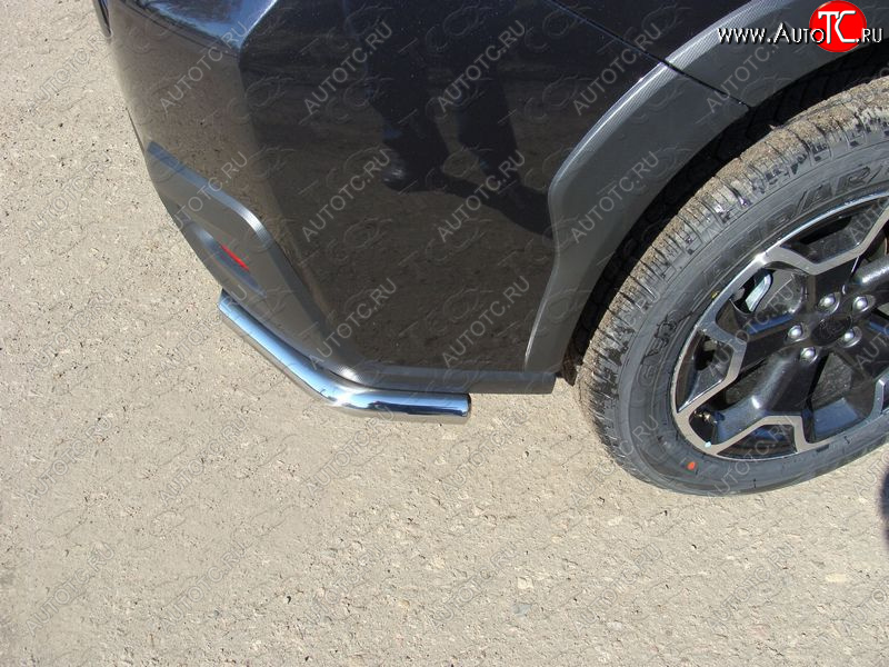 7 349 р. Защита заднего бампера (уголки короткие) ТСС 42,4 мм Subaru XV GP/G33 дорестайлинг (2012-2016)  с доставкой в г. Керчь