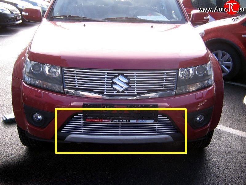 4 999 р. Декоративная вставка воздухозаборника бампера Berkut Suzuki Grand Vitara JT 5 дверей 2-ой рестайлинг (2012-2016)  с доставкой в г. Керчь