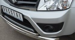 18 999 р. Защита переднего бампера (2 трубыØ76 и 42 мм, нержавейка) SLITKOFF  Suzuki Grand Vitara  JT (2012-2016) 3 двери 2-ой рестайлинг  с доставкой в г. Керчь. Увеличить фотографию 4