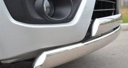 16 849 р. Защита переднего бампера (2 трубыØ75х42 мм, нержавейка) Russtal Suzuki Grand Vitara JT 3 двери 2-ой рестайлинг (2012-2016)  с доставкой в г. Керчь. Увеличить фотографию 2