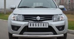 15 749 р. Одинарная защита переднего бампера диаметром 76 мм (3 дв.) SLITKOFF Suzuki Grand Vitara JT 3 двери 2-ой рестайлинг (2012-2016)  с доставкой в г. Керчь. Увеличить фотографию 2