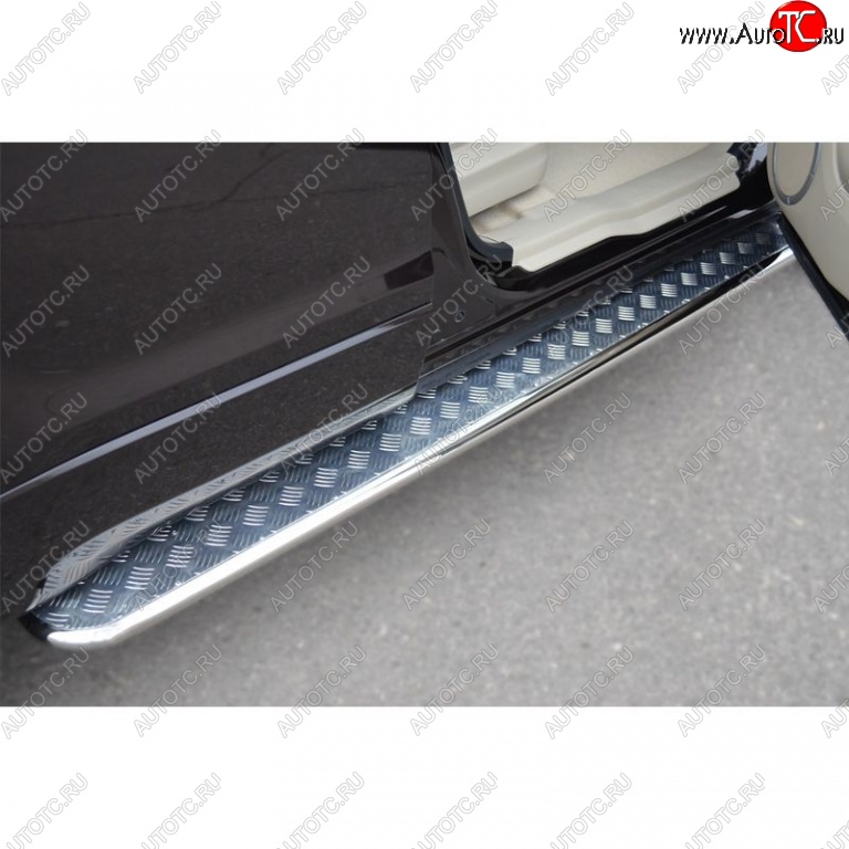 22 999 р. Широкая защита порогов с трубой диаметром 42 мм 5 дв. SLITKOFF v2 Suzuki Grand Vitara JT 5 дверей 2-ой рестайлинг (2012-2016)  с доставкой в г. Керчь