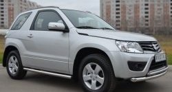 69 999 р. Защита порогов из круглой трубы диаметром 63 мм (3 дв.) Russtal Suzuki Grand Vitara JT 3 двери 2-ой рестайлинг (2012-2016) (Защита порогов с со скосами на торцах (вариант 1))  с доставкой в г. Керчь. Увеличить фотографию 5