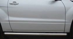 69 999 р. Защита порогов из круглой трубы диаметром 63 мм (3 дв.) Russtal Suzuki Grand Vitara JT 3 двери 2-ой рестайлинг (2012-2016) (Защита порогов с со скосами на торцах (вариант 1))  с доставкой в г. Керчь. Увеличить фотографию 6