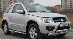 24 649 р. Широкая защита порогов (3 дв.) SLITKOFF  Suzuki Grand Vitara  JT (2012-2016) 3 двери 2-ой рестайлинг  с доставкой в г. Керчь. Увеличить фотографию 3
