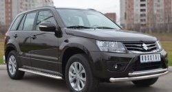 24 649 р. Широкая защита порогов (5 дв.) SLITKOFF  Suzuki Grand Vitara  JT 5 дверей (2012-2016) 2-ой рестайлинг  с доставкой в г. Керчь. Увеличить фотографию 4