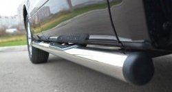 83 999 р. Защита порогов с пластиковыми вставками для ног из круглой трубы диаметром 76 мм (5 дв.) Russtal Suzuki Grand Vitara JT 5 дверей 2-ой рестайлинг (2012-2016) (Защита порогов с со скосами на торцах (вариант 1))  с доставкой в г. Керчь. Увеличить фотографию 7