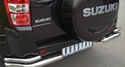 15 899 р. Защита заднего бампера (Ø63 и 42 мм, нержавейка) SLITKOFF Suzuki Grand Vitara JT 5 дверей 2-ой рестайлинг (2012-2016)  с доставкой в г. Керчь. Увеличить фотографию 2