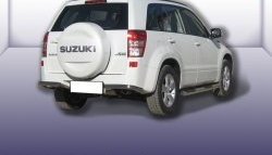 Защита заднего бампера из двух боковых уголков диаметром 57 мм Slitkoff Suzuki Grand Vitara  JT 5 дверей (2012-2016) 2-ой рестайлинг