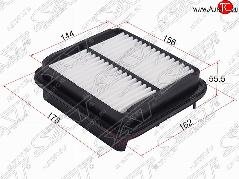 299 р. Фильтр воздушный двигателя SAT (178х162х55.5 mm)  Suzuki Aerio  RA21S, RC51S - Liana ( хэтчбэк,  седан)  с доставкой в г. Керчь