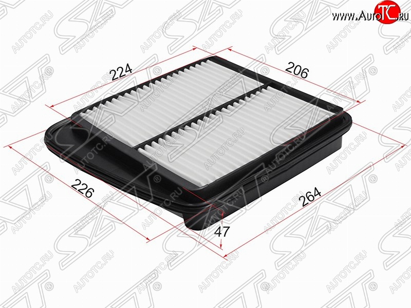 339 р. Фильтр воздушный двигателя 2.7 SAT (264/224х226/206х47 mm)  Suzuki Escudo  2 - Grand Vitara ( FTB03 3 двери,  3TD62, TL52 5 дверей)  с доставкой в г. Керчь