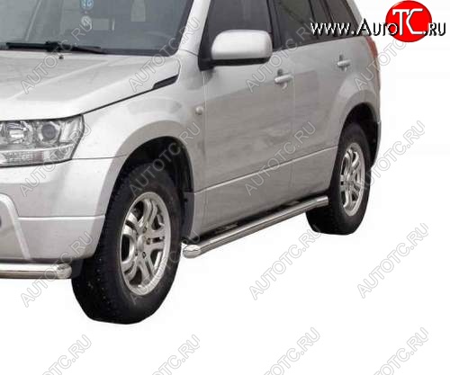 30 999 р. Защита порогов ТехноСфера (Техно Сфера) (нержавейка, 63.5 mm)  Suzuki Grand Vitara  JT 5 дверей (2005-2016) дорестайлинг, 1-ый рестайлинг, 2-ой рестайлинг  с доставкой в г. Керчь