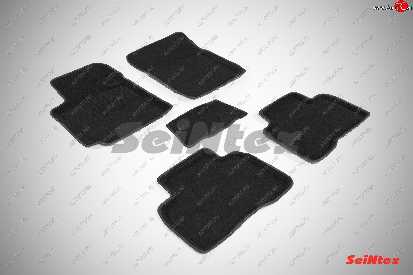 5 449 р. Комплект 3D ковриков в салон (ворсовые / чёрные) Seintex Suzuki Grand Vitara JT 5 дверей дорестайлинг (2005-2008)  с доставкой в г. Керчь
