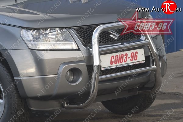 11 249 р. Защита переднего бампера Souz-96 (d60) Suzuki Grand Vitara JT 5 дверей дорестайлинг (2005-2008)  с доставкой в г. Керчь