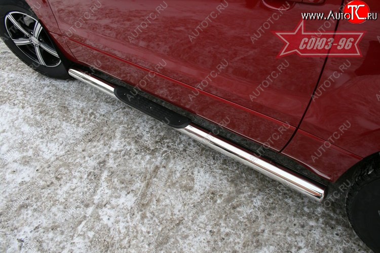 12 194 р. Защита порогов с проступью Souz-96 (d76) Suzuki Grand Vitara JT 3 двери дорестайлинг (2005-2008)  с доставкой в г. Керчь