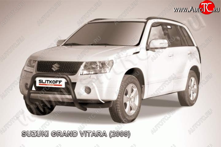 16 899 р. Кенгурятник d57 низкийчерный  Suzuki Grand Vitara  JT 5 дверей (2005-2008) дорестайлинг (Цвет: серебристый)  с доставкой в г. Керчь