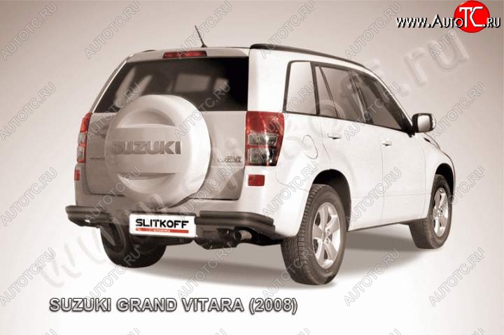 6 899 р. Уголки d57+d42 двойные  Suzuki Grand Vitara  JT 5 дверей (2008-2012) 1-ый рестайлинг (Цвет: серебристый)  с доставкой в г. Керчь
