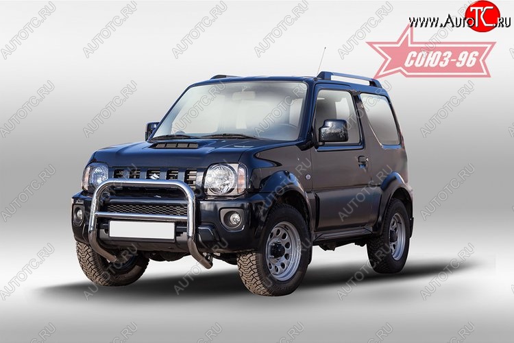 9 899 р. Защита переднего бампера Souz-96 (d60) Suzuki Jimny JB23/JB43 2-ой рестайлинг (2012-2018)  с доставкой в г. Керчь